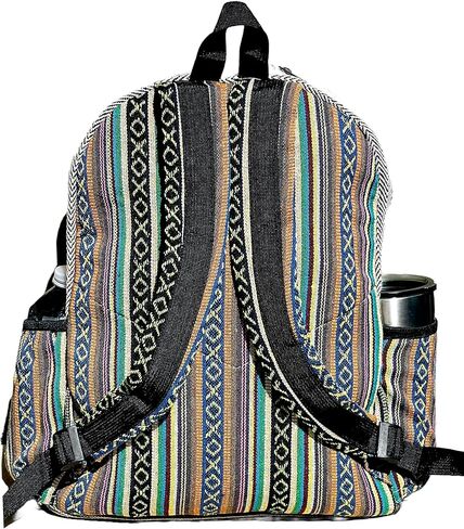 Gurkha Handmade Unique design Himalayan Hemp Backpack 17 IN Large Backpack Hippie, Festival, Hiking & Tablet Bag - Handmade in Mt. Everest Country Nepal in Saudi Arabia