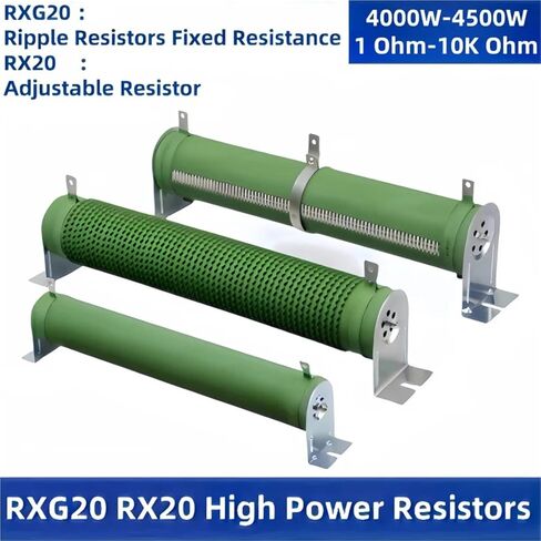 RXG20 RX20 4000W 4500W 4KW High Power wirewound Discharger Ripple Adjustable Variable Load Brake Resistor VFD Inverter(RX20-T Adjustable,4500W 200 R ohm) in Kuwait