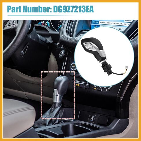 Automatic Gear Shift Knob Handle with Button for Ford Escape 2013-2016 No.DG9Z7213EA Replacement in Kuwait