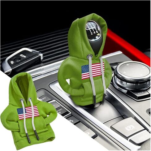 Car Gear Shift Hoodie, Mini Personalized American Flag Vehicle Shifting Knob Hoodie Cover, Cute Automotive Interior Gadget Gear Shifter Knob Decoration, Universal for Vehicles (Purple) in Saudi Arabia
