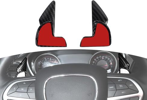 for Charger Paddle Shifter Extension Trim Cover Fit for Dodge Challenger Durango Charger 2015+ Black Carbon Fiber Interior Accessories 2pcs in Kuwait
