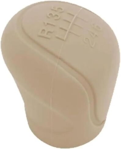 Silicone Car Shift Knob for Volvo XC60 2008-2013, 6-Speed Anti-Slip Tear-Resistant Automatic Vehicle Gear Manual Stick Shifter Knob Protector Accessories (Beige) in Kuwait