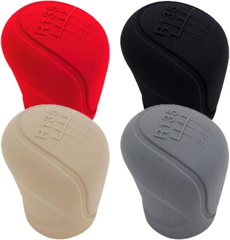 Silicone Car Shift Knob for Volvo XC60 2008-2013, 6-Speed Anti-Slip Tear-Resistant Automatic Vehicle Gear Manual Stick Shifter Knob Protector Accessories (Beige) in Kuwait