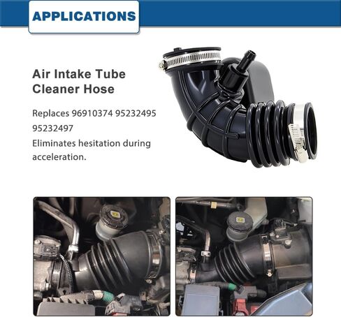 خرطوم دخول الهواء متوافق مع Chevy Spark 2013-2015 1.2L L4# 96910374 95232495 95232497 - حذاء أنبوب مجاري الهواء in Kuwait