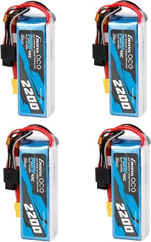 Gens ace 2200mAh 4S1P 45C 14.8V G-Tech Lipo Battery Pack with EC3 and T Adapter(2Pcs) in Saudi Arabia