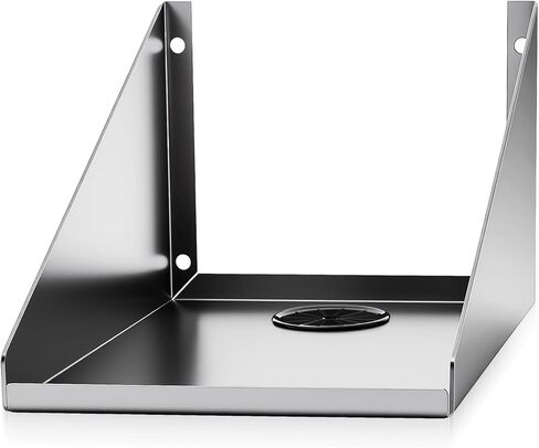 Hicarer Wall Mounted Pos Printer Shelf 7" x 10" x 5.5" Stainless Steel Receipt Ticket Printer Stand for Restaurant Cafe Retail Pos System, with Wire Take-up Hole in Kuwait