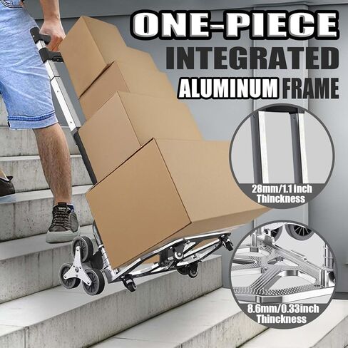 Stair Climbing Cart, 330LB Capacity Collapsible Stair Climbing Dolly,Cart for Stairs with Bungee Cord and Swivel Wheels 50L Shopping Bag,Hand Trucks for Moving Shopping, Office Use in Saudi Arabia