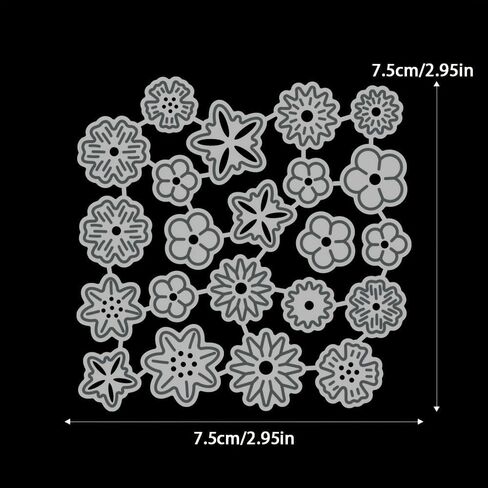 Flower Metal Cutting Dies Set for DIY Scrapbooking, Embossed Paper Card Decoration, Photo Album Blessing Thanks Diary Card Craft in Kuwait