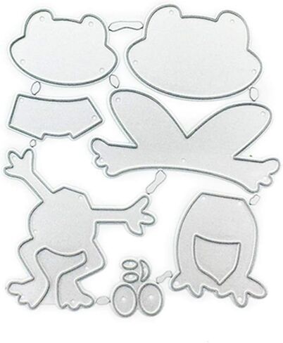 Silver Frogs Metal Cutting Die Template Paper Cards Cutting Dies Cut Stencils for Card Making Book Tag，Die-Cutting and Embossing,Scrapbooking Die-Cuts in Kuwait