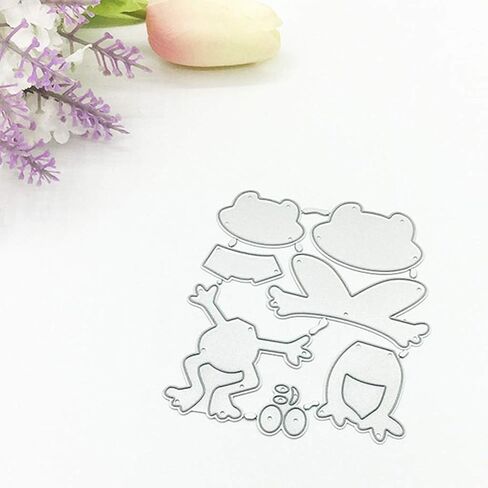 Silver Frogs Metal Cutting Die Template Paper Cards Cutting Dies Cut Stencils for Card Making Book Tag，Die-Cutting and Embossing,Scrapbooking Die-Cuts in Kuwait