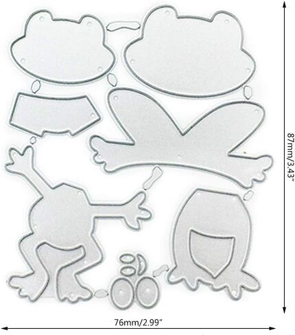 Silver Frogs Metal Cutting Die Template Paper Cards Cutting Dies Cut Stencils for Card Making Book Tag，Die-Cutting and Embossing,Scrapbooking Die-Cuts in Kuwait