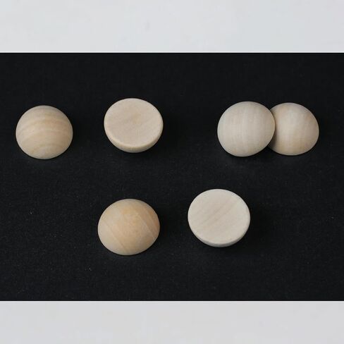 Meetppy 100pcs Half Wood Balls 1 Inch Unfinished Natural Half Ball Split Wood Balls for DIY Projects and Craft Supplies in Saudi Arabia