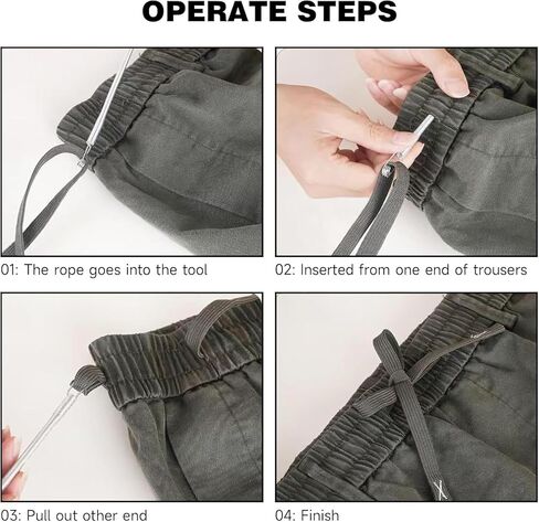 10 Pack Spring Drawstring Threader Tool, Metal Elastic Rope Threading Clip, Easy Threading Tool for Hoodies Pants Bags Drawstring Replacement in Kuwait
