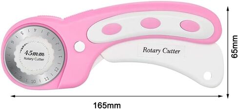 Rotary Cutter For Fabric, Ergonomic Handle Rolling Cutter with Safety Lock for Fabric, Leather, Crafting, Sewing, Quilting, Fabric Rotary Cutter Perfect for Left & Right Hand (Pink) in Saudi Arabia