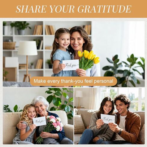 TONOS Thank You Cards with Envelopes, 24 Pack, 3.5x5 Inch, Blank Inside – Minimalist Thank You Notes for Wedding, Baby & Bridal Shower, Coworkers, Small Business, Perfect for Mother’s Day & Father’s Day Gifts in Kuwait