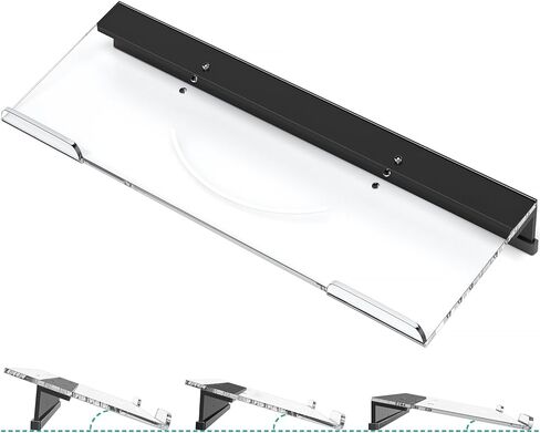 Ergonomic Computer Keyboard Stand - Adjustable Keyboard Riser Tilt Clear and Glitter Purple Acrylic Keyboard Tray Non-Slip Elevated Typing Key Board Holder Lift for Home Office Desk Accessories in Kuwait