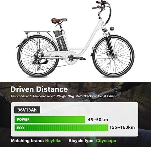Yose Power Ebike Battery 36V 13Ah for 800W/ 750W/ 500W/ 350W/ 250W /100W Motor Electric Bicycle Compatible with Heybike for Cityscape 1.0 with BMS and Keys in Saudi Arabia