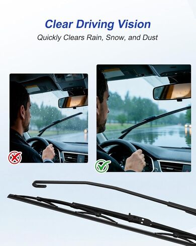 1 Pair Front Windshield Wiper Arm & Blade Kit Fit for Dodge Ram 1500 2500 3500 4500 5500 2005-2008 Replace Left: 42897 55077133AC 55077133AD, Right: 42896 55077132AC 55077132AD in Kuwait