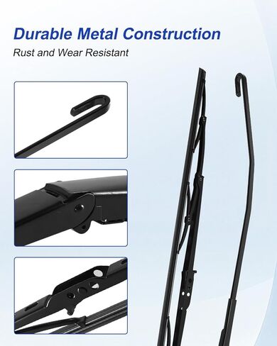 1 Pair Front Windshield Wiper Arm & Blade Kit Fit for Dodge Ram 1500 2500 3500 4500 5500 2005-2008 Replace Left: 42897 55077133AC 55077133AD, Right: 42896 55077132AC 55077132AD in Kuwait