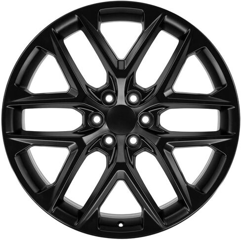 إطارات وإطارات OE Wheels CV62 مقاس 24 بوصة تناسب Silverado 1500 Style 6x139.7 24x10 أسود لامع - هولاندر 14078 - iMove GEN 2 295/35-24 (مجموعة من 4) in Kuwait