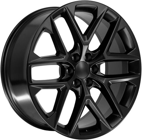 إطارات وإطارات OE Wheels CV62 مقاس 24 بوصة تناسب Silverado 1500 Style 6x139.7 24x10 أسود لامع - هولاندر 14078 - iMove GEN 2 295/35-24 (مجموعة من 4) in Kuwait