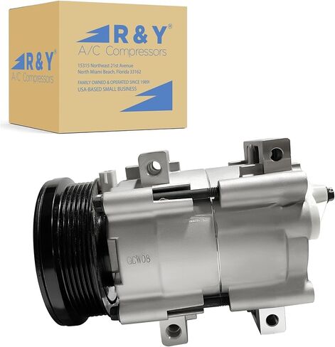 ضاغط تكييف هواء السيارة الجديد وقابض مكيف الهواء EH157 من RYC (يناسب Ford Freestar 3.9L, 4.2L 2004-2007؛ يناسب Ford Windstar 3.8L 1999-2003؛ يناسب Mercury Monterey 3.8L 2004-2007) in Kuwait