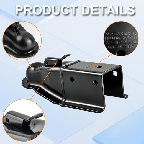 2-5/16" Straight Trailer Coupler Heavy Duty Adjustable 14,000 lbs Capacity, 2-5/16" Hitch Ball with 3" Channel Trailer Tongue for Utility Equipment Trailers, RVs, Boats, Pickups and SUVs in Saudi Arabia