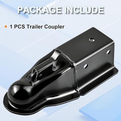 2-5/16" Straight Trailer Coupler Heavy Duty Adjustable 14,000 lbs Capacity, 2-5/16" Hitch Ball with 3" Channel Trailer Tongue for Utility Equipment Trailers, RVs, Boats, Pickups and SUVs in Saudi Arabia