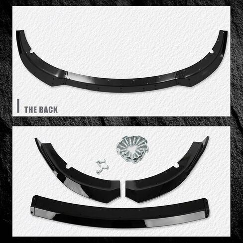 Front Bumper Lip Compatible with 2015-2023 Dodge Charger SRT Sport Style AMPP Front Bumper Lip Spoiler Air Chin AMPP Design Body Kit Splitter Black ABS in Saudi Arabia