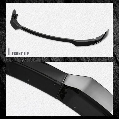 Front Bumper Lip Compatible with 2015-2023 Dodge Charger SRT Sport Style AMPP Front Bumper Lip Spoiler Air Chin AMPP Design Body Kit Splitter Black ABS in Saudi Arabia