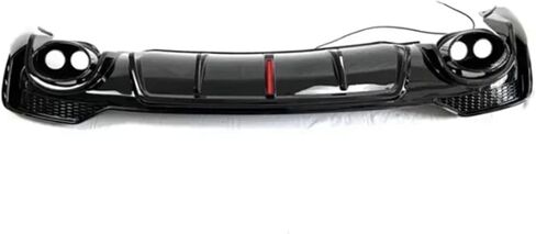 Compatible with Audi Q3 2019-2023 ABS Glossy Black Rear Bumper Trunk Lip Diffuser Spoiler Cover Exhaust Tips in Saudi Arabia