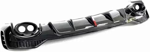 Compatible with Audi Q3 2019-2023 ABS Glossy Black Rear Bumper Trunk Lip Diffuser Spoiler Cover Exhaust Tips in Saudi Arabia