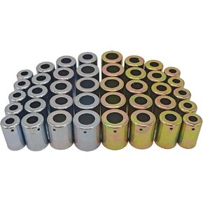 20PCS Iron AC Hose Ferrules, Zinc Coated Automotive Air Conditioning Crimper Ferrules, 4 Sizes #6#8#10#12 for Standard Hoses (Blue White) in Saudi Arabia