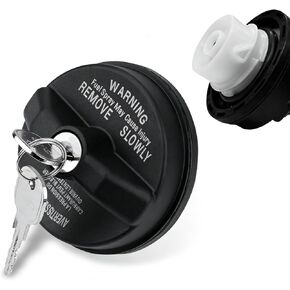 1 PC Car Locking Gas Cap, Lock Fuel Cap with 2 Keys, ABS Plastic Car Fuel Tank Cap, Replacement OEM 05278655AB, 11508 42031XA00A 5015636AA, Compatible with Dodge, Jeep, Chrysler, Ram (Black) in Saudi Arabia
