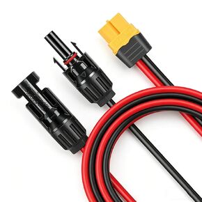 Solar Panel Cable (12AWG 3.4ft) - Compatible with EcoFlow, Anker SOLIX, BLUETTI Portable Power Stations, Solar Generators & RV Applications in Saudi Arabia