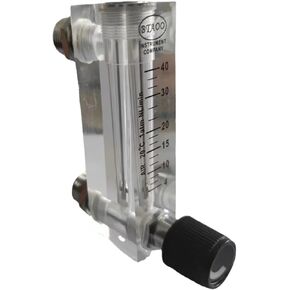 Flowmeter 1/4" BSPT Femael 6-1000ml 0.1-100L Per Min LZM-6T Gas Air Liquid Water Acrylic Flow Meter Rotameter With Control Valve(Gas,0.4-4 LPM) in Saudi Arabia