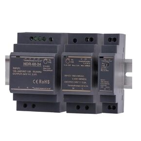 1pcs HDR-Series 15W 30W 60W 100W AC-DC 5V 12V 15V 24V 48V Step Shape DIN Rail Switch Power Supply(24V,100W) in Saudi Arabia