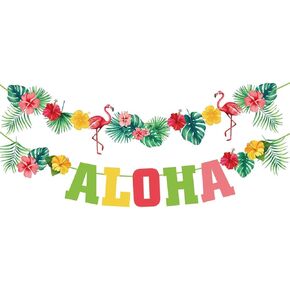 Hawaiian Aloha Party Banner Decorations Luau Theme Party Supplies Summer Beach Party Tropical Birthday Party Decorations in Saudi Arabia