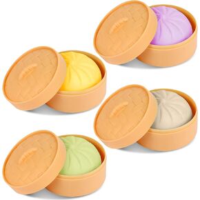 KatchOn, Dumpling Squishy Toys - Pack of 4 | Dumpling Squeeze Dough Ball, Stress Relief & Anxiety Relief Squishy Dumplings | Mystery Dumplings Squishy Fun Fidget Toys for Stress Relief in Saudi Arabia