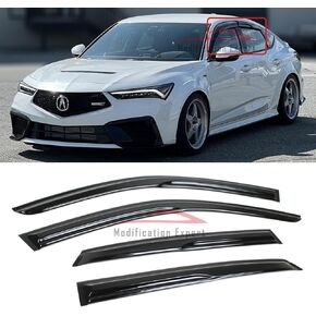 Fits for 2023-2026 Acura Integra DE4 DE5 JDM 3D Wavy Mugen Style Window Visor Rain Guards Deflector / 2024 2025 in Kuwait