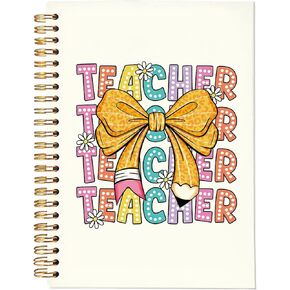 Floral Teacher Notebook Journals, Teacher Appreciation Gifts for Women, Flower Floral Book Hardcover College Ruled Spiral Notebook Journal for Work Notes Journaling, 5.5x8.3 Inch in Saudi Arabia