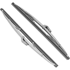 1 Pair Car Wiper Blades, 11.81x1.25in Windshield Wipers, Universal Car Front Windshield Blades, Stainless Steel Polished Tool, Silver in Kuwait