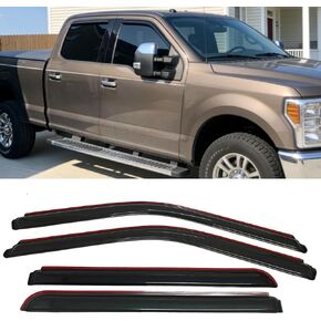 in-Channel Style Rain Guards Compatible with Ford F-250 Super Duty 2017-2026 4Pcs Smoke Tinted Side Window Visors Deflectors in Kuwait