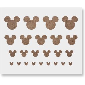 Micky Mouse Pattern Stencil – 4 Size Options – Reusable Mickey Stencil for Painting, Drawing, Walls, Wood, Fabric in Saudi Arabia