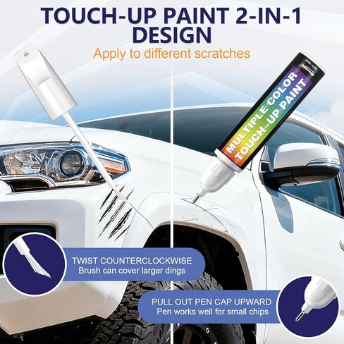 [2-PACK] for Mazda Touch Up Paint[Soul Red Crystal Metallic(46V)]-OEM-Equivalent, Fast-Drying Formula, Eco-Friendly Scratch Repair Kit for Deep Scratches in Kuwait
