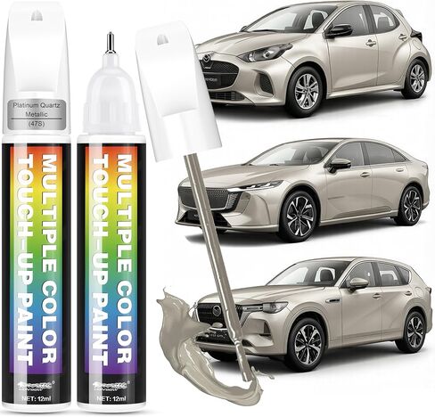 [2-PACK] for Mazda Touch Up Paint[Soul Red Crystal Metallic(46V)]-OEM-Equivalent, Fast-Drying Formula, Eco-Friendly Scratch Repair Kit for Deep Scratches in Kuwait