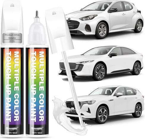 [2-PACK] for Mazda Touch Up Paint[Soul Red Crystal Metallic(46V)]-OEM-Equivalent, Fast-Drying Formula, Eco-Friendly Scratch Repair Kit for Deep Scratches in Kuwait