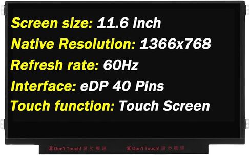 B116XAK01.1 Replacement for HP Chromebook 11 11A G6 EE G8 EE Touch 11 G7 EE 11MK G9 EE L92828-001 B116XAK01.2 HD 1366x768 eDP 40 Pin 11.6" LCD Display Touch Screen Panel in Saudi Arabia
