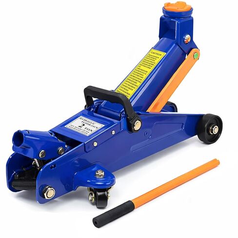 PONO Heavy Duty Low Profile Floor Jack - 2 Ton (4000 LBS) Capacity, 5.31''-13.2'' Single Pump Quick Lift Hydraulic Car Jack with Detachable Handle and Safety Valve for Low Cars Garage DIY Tire Change in Saudi Arabia