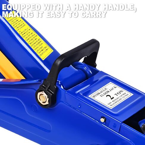 PONO Heavy Duty Low Profile Floor Jack - 2 Ton (4000 LBS) Capacity, 5.31''-13.2'' Single Pump Quick Lift Hydraulic Car Jack with Detachable Handle and Safety Valve for Low Cars Garage DIY Tire Change in Saudi Arabia